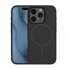 Луксозен гръб / кейс / Silicone Case с безжично зареждане MagSafe за Apple iPhone 16e - черен