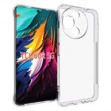 Силиконов калъф / гръб / TPU кейс за TCL 60R - прозрачен гръб със защита за камерата