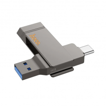 USB Flash памет Hoco UD15 64GB Dual USB-C + USB-A 3.2 - сива