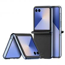 Оригинален кожен калъф Dux Ducis Bril Case за Samsung Galaxy Z Flip 7 - черен
