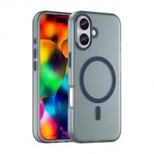 Луксозен гръб / кейс / Matte Case с безжично зареждане MagSafe за Apple iPhone 17 - син