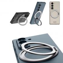 Луксозен гръб / кейс / Stylish Case с безжично зареждане MagSafe за Samsung Galaxy Z Fold 7 - тъмносин