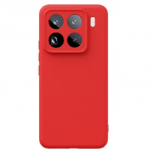 Силиконов калъф / кейс / Nano TPU за Xiaomi 15T Pro - червен гръб със защита за камерата