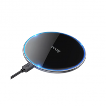 Универсално безжично зарядно устройство / Fast Charging Pad Hoco CW6 Pro с кабел USB-C - черно