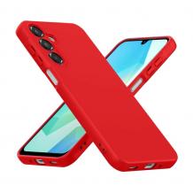 Силиконов калъф / кейс / Nano TPU за Samsung Galaxy A37 5G - червен гръб със защита за камерата