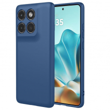 Силиконов калъф / кейс за Xiaomi 17 - тъмносин гръб със защита за камерата