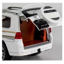 Метален джип със звук и светлини Toyota Land Cruiser Prado 1/24 - бял