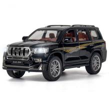 Метален джип със звук и светлини Toyota Land Cruiser Prado 1/24 - черен