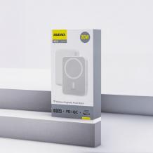 Външна батерия Power Bank Dudao K26 10000mAh 20W USB-A / USB-C / MagSafe Wireless / PD/20W USB-C порт и безжично зареждане с MagSafe / Magnetic Wireless Charging Power Bank Dudao K26 10000mAh 20W USB-A / USB-C / MagSafe - Бяла