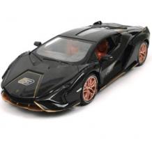 Метална кола с отварящи се врати капаци светлини и звуци Lamborghini Sian 1:24