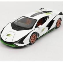 Метална кола с отварящи се врати капаци светлини и звуци Lamborghini Sian 1:24