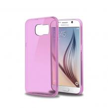 Ултра тънък силиконов калъф / гръб / TPU Ultra Thin за Samsung Galaxy S6 Edge G925 - розов