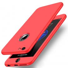 Силиконов калъф / гръб / TPU 360° KST за Apple iPhone 6 / iPhone 6S  - червен / лице и гръб