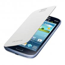 Кожен калъф Flip Cover за Samsung Galaxy Core i8260 / Samsung Core i8262 - бял