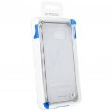 Оригинален твърд гръб Clear Cover EF-QG920B за Samsung Galaxy S6 G920 - прозрачен със сребрист кант
