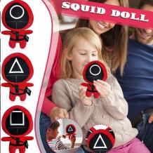 Плюшена играчка Squid Game Cirkle 15см - червена / кръг