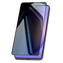 Privacy 5D full cover Tempered glass Samsung Galaxy A26 / Samsung A17 / Privacy Извит стъклен скрийн протектор с лепило от вътрешната страна за Samsung Galaxy A26 / Samsung A17 - черен / прозрачен