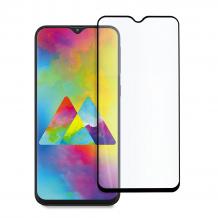 9D full cover Tempered glass screen protector за Samsung Galaxy M21 / Извит стъклен скрийн протектор  за Samsung Galaxy M21 - черен