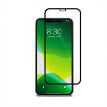 Удароустойчив извит скрийн протектор / 3D Full Cover Pet / за Apple iPhone 12 / 12 Pro 6.1'' - черен кант