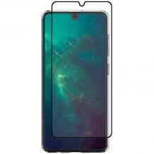 9D full cover Tempered glass Full Glue screen protector Samsung Galaxy A41 A415 / Извит стъклен скрийн протектор с лепило от вътрешната страна за Samsung Galaxy A41 A415 - черен