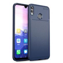 Луксозен силиконов калъф / гръб / TPU Auto Focus за Huawei P Smart 2019 - тъмно син / Carbon