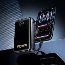 Външна Батерия Power Bank HOCO Q54 Shine 20000mAh PD 45W с вграден USB-C кабел