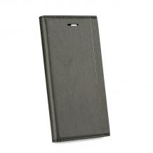Луксозен кожен калъф Flip тефтер Wood Book за Huawei Mate 10 Lite - черен / Flexi