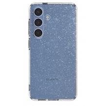 Луксозен силиконов калъф / кейс / Crystal Case TPU за Samsung Galaxy S25 - прозрачен / брокат