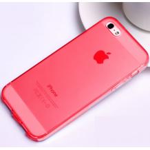 Ултра тънък силиконов калъф / гръб / TPU Ultra Thin за Apple iPhone 4 / iPhone 4S - червен
