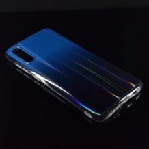 Силиконов калъф / гръб / TPU Rainbow за Huawei Y7 2019 - преливащ / синьо