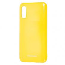 Силиконов калъф / гръб / TPU MOLAN CANO Jelly Case за Samsung Galaxy A50 / A50S / A30S - жълт / брокат