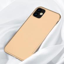 Силиконов калъф / гръб / TPU за Apple iPhone 11 6.1 - златист / мат