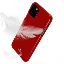 Луксозен силиконов калъф / гръб / TPU Mercury GOOSPERY Jelly Case за Samsung Galaxy A51 - тъмно червен