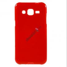 Ултра тънък силиконов калъф / гръб / TPU Ultra Thin Candy Case за Samsung Galaxy J2 / Samsung J2 - червен