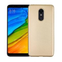 Силиконов калъф / гръб / TPU за Xiaomi Redmi 5 - златист / Carbon