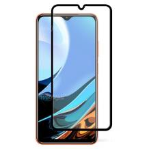 9D full cover Tempered glass Full Glue screen protector Xiaomi Redmi 9T / Извит стъклен скрийн протектор с лепило от вътрешната страна за Xiaomi Redmi 9T - черен