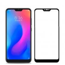 3D full cover Tempered glass Full Glue screen protector Xiaomi RedMi Note 6 / Извит стъклен скрийн протектор с лепило от вътрешната страна за Xiaomi RedMi Note 6 - черен