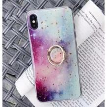 Силиконов калъф / гръб / TPU с Popsocket за Apple iPhone 11 6.1 - брокат / цветен 1