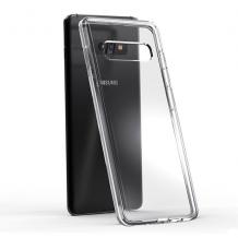 Луксозен силиконов калъф / гръб / TPU 2.0mm за Samsung Galaxy S10 - прозрачен