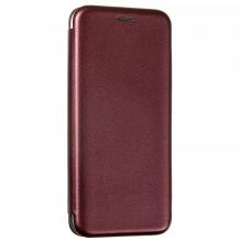 Луксозен кожен калъф Flip тефтер със стойка OPEN за Samsung Galaxy Note 10 Lite / A81 - бордо