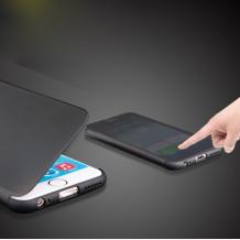 Оригинален калъф Flip Cover тефтер Rock DR.V Invisible Series за Apple iPhone 7 - черен със златист гръб