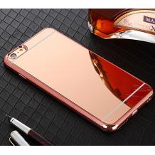 Луксозен силиконов калъф / гръб / TPU за Apple iPhone 6 - Rose Gold / огледален