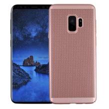 Луксозен твърд гръб за Samsung Galaxy J4 2018 - Rose Gold / Grid