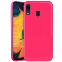 Силиконов калъф / гръб / TPU NORDIC Jelly Case за Samsung Galaxy A30 - розов