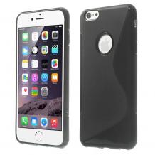 Силиконов калъф / гръб / TPU S-Line за Apple iPhone 6 Plus 5.5" - черен