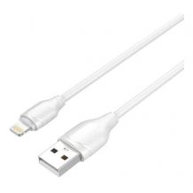 Оригинален USB кабел LDNIO LS372 2.1A / iOS iPhone - бял / 1 метър