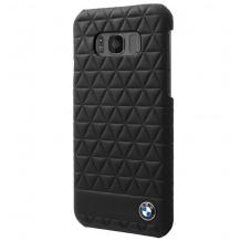 Оригинален кожен гръб BMW за Samsung Galaxy S8 Plus G955 - черен