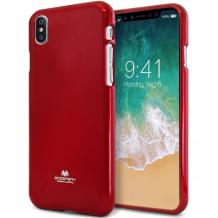 Луксозен силиконов калъф / гръб / TPU Mercury GOOSPERY Jelly Case за Apple iPhone XR - червен