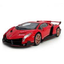 Метална кола с отварящи се врати капаци светлини и звуци Lamborghini Veneno 1:24