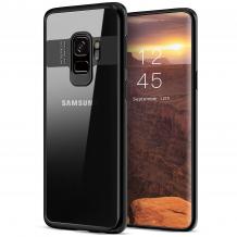 Луксозен гръб Auto Focus за Samsung Galaxy S9 Plus G965 - прозрачен / черен кант